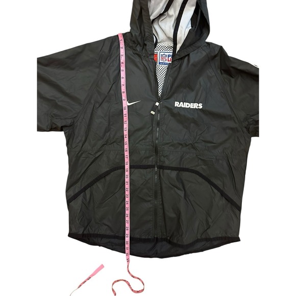 Nike Pro Line Oakland Raiders Full Zip Hooded Jacket Lightweight Lined Sz Large - Picture 7 of 9